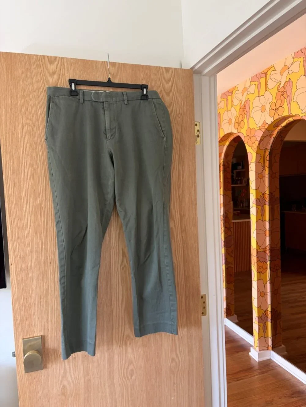 J.Crew Bowery Slim Stretch Chino Pants Olive Army Green 34x30